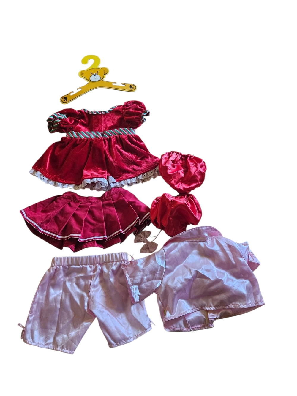 Build A Bear Clothes Lot Christmas Dress Pajamas Skirt Shoes BABW Plush Outfit